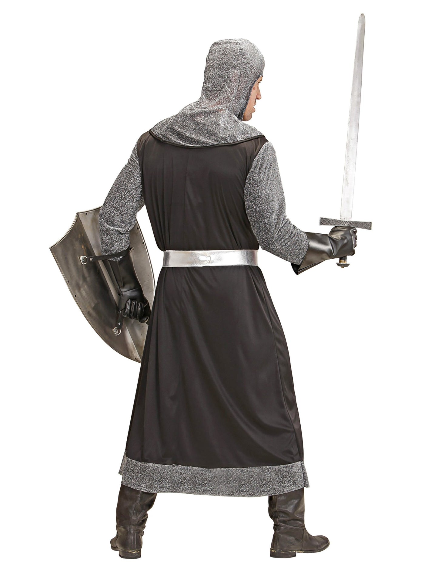 Moška srednjeveška in srebrna srednjeveška vitezna preobleka