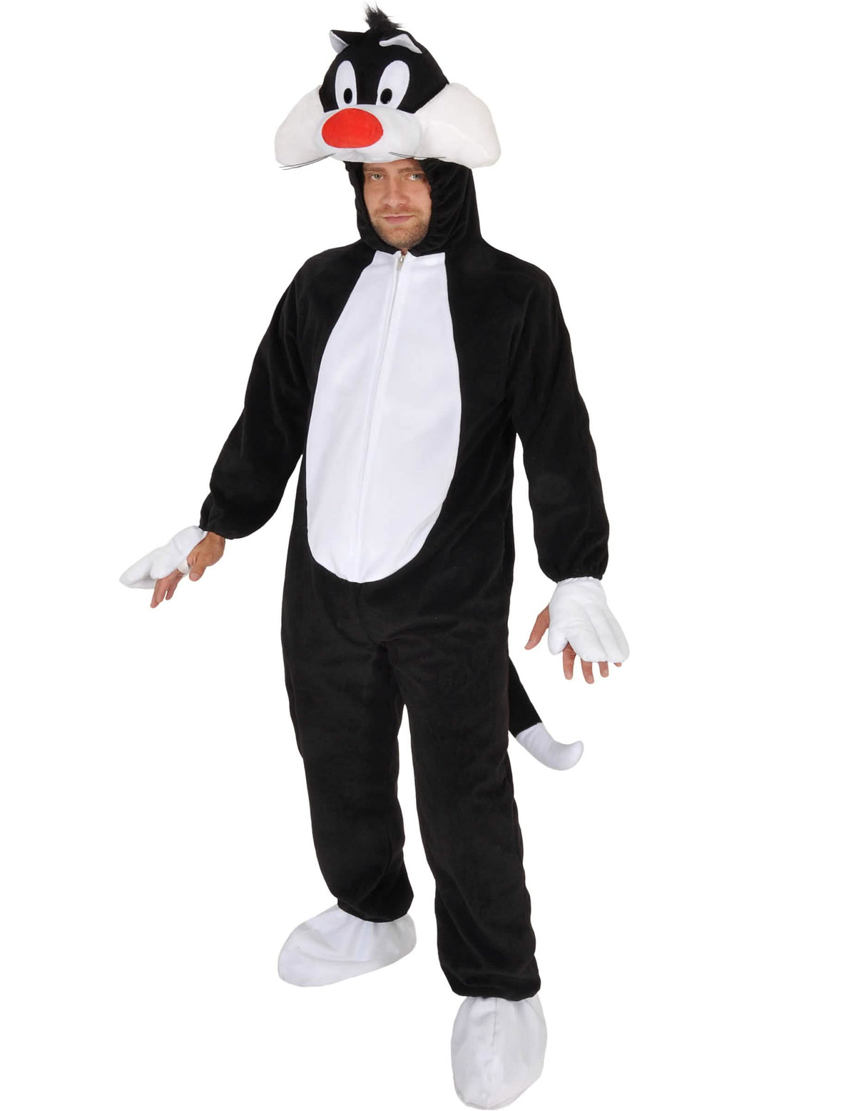 Klasični kostum Grosminet Looney Tunes za odrasli črno in belo
