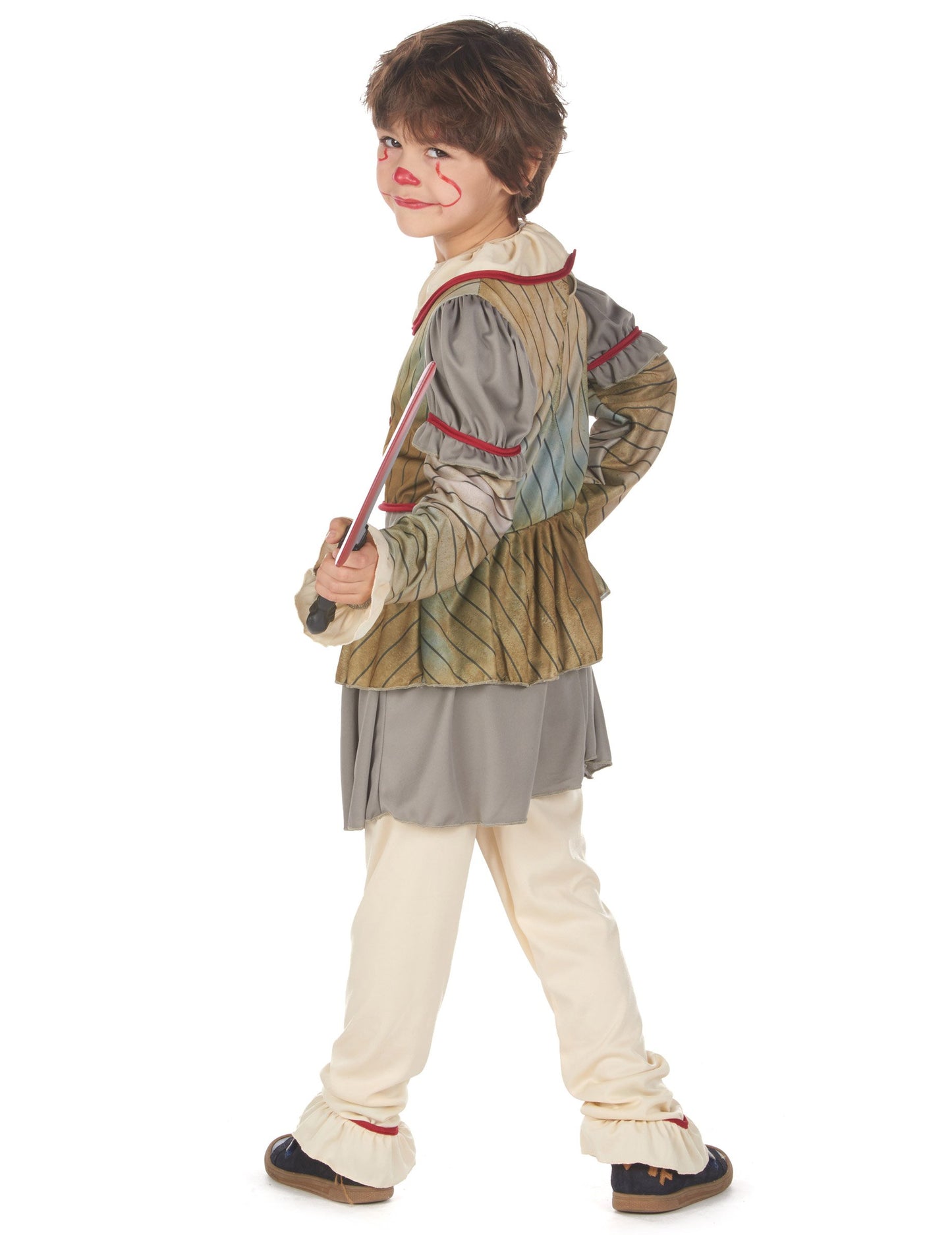 Grozljiva klovn siva obleka