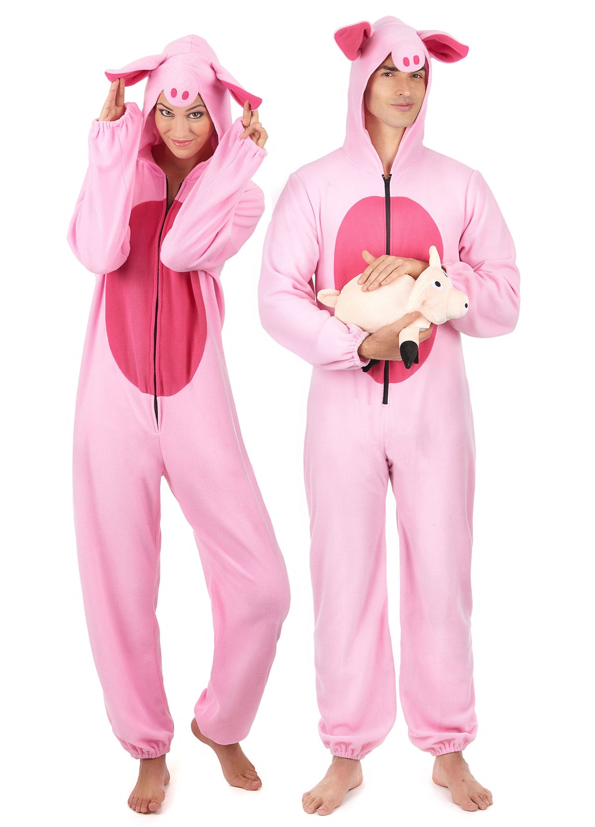 Couple portant le déguisement cochon pour homme