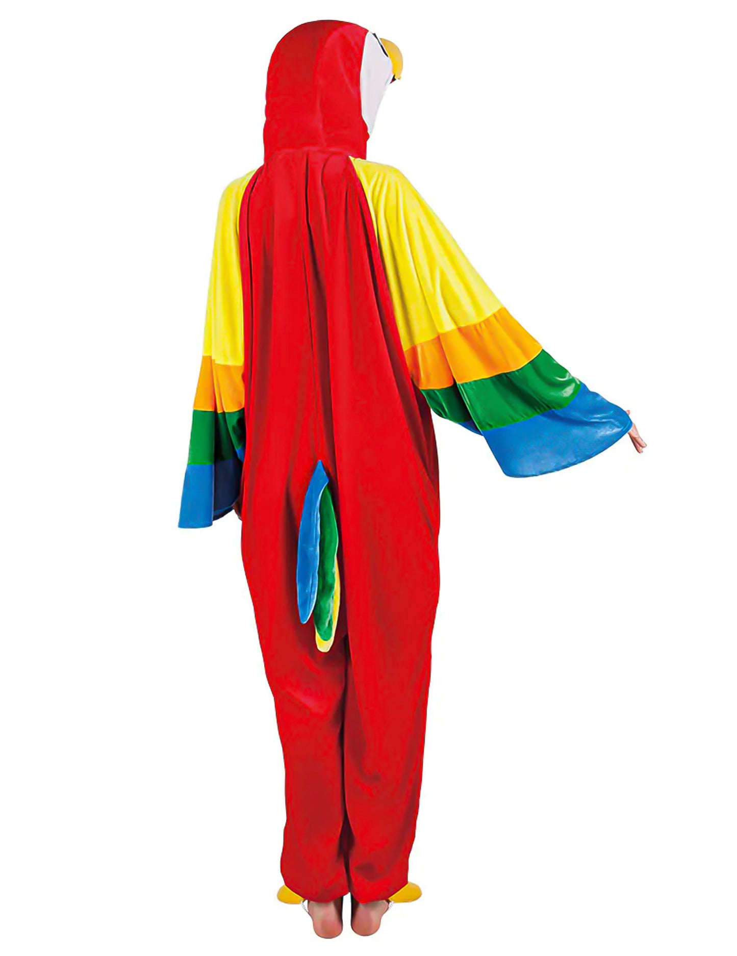 Zadnji pogled kostuma za odrasle papigo