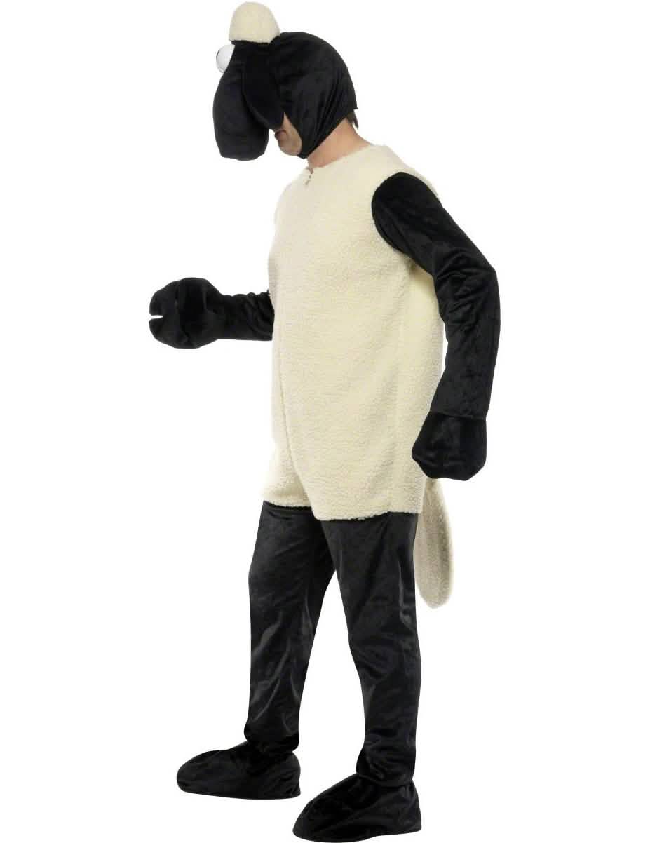 Vue de profil du déguisement Shaun le mouton