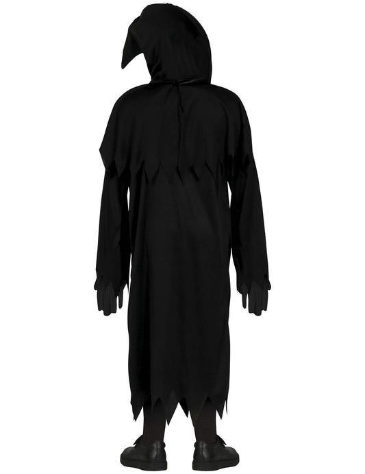 Vue de dos du déguisement de faucheuse de l'obscurité