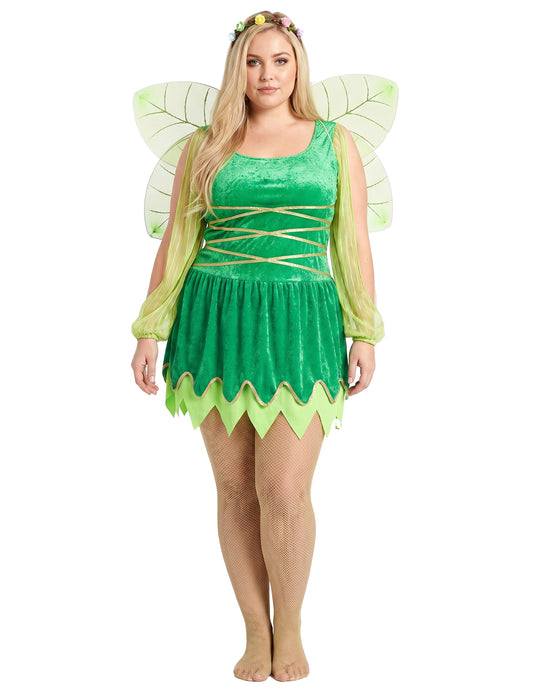 Déguisement fée sexy verte femme