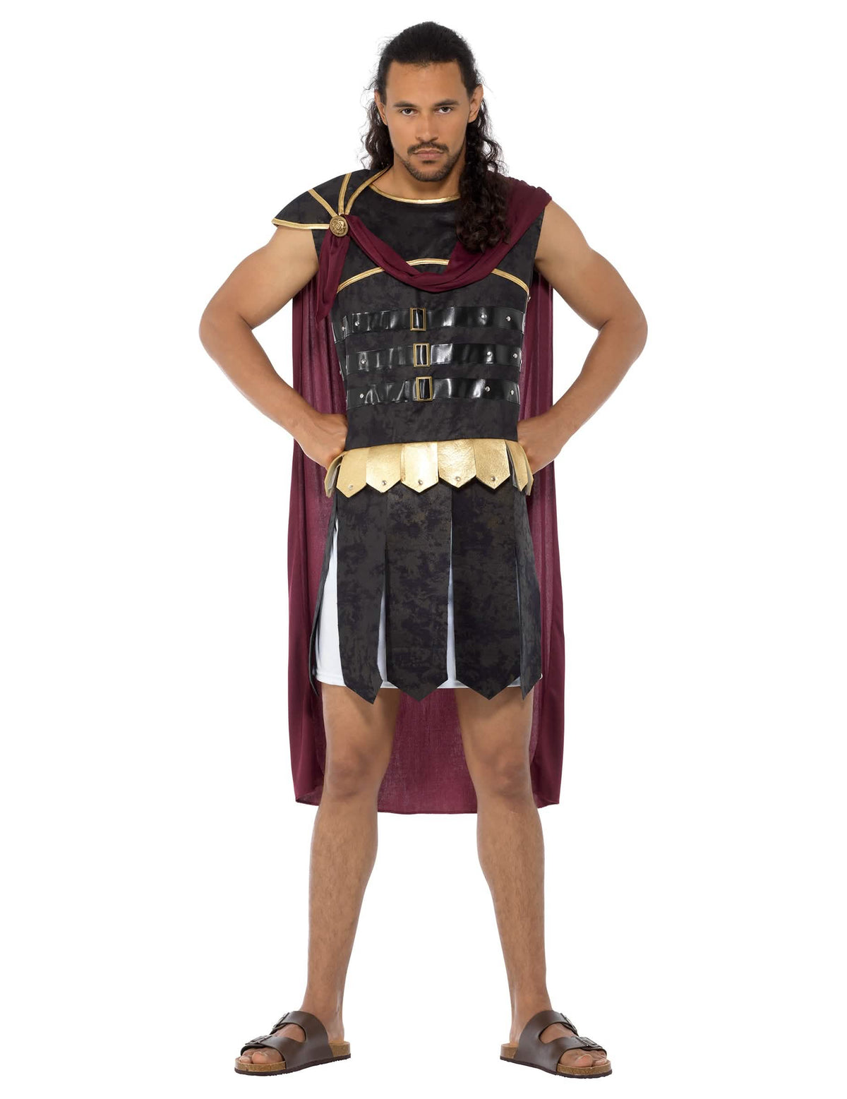 Pogled od spredaj na rimsko gladiatorsko preobleko