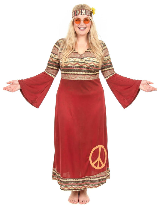 HIPPIE BORDEAUX ženski kostum
