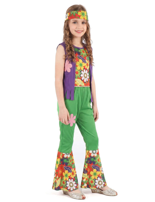 Hepper Flower Power Green Girl kostum