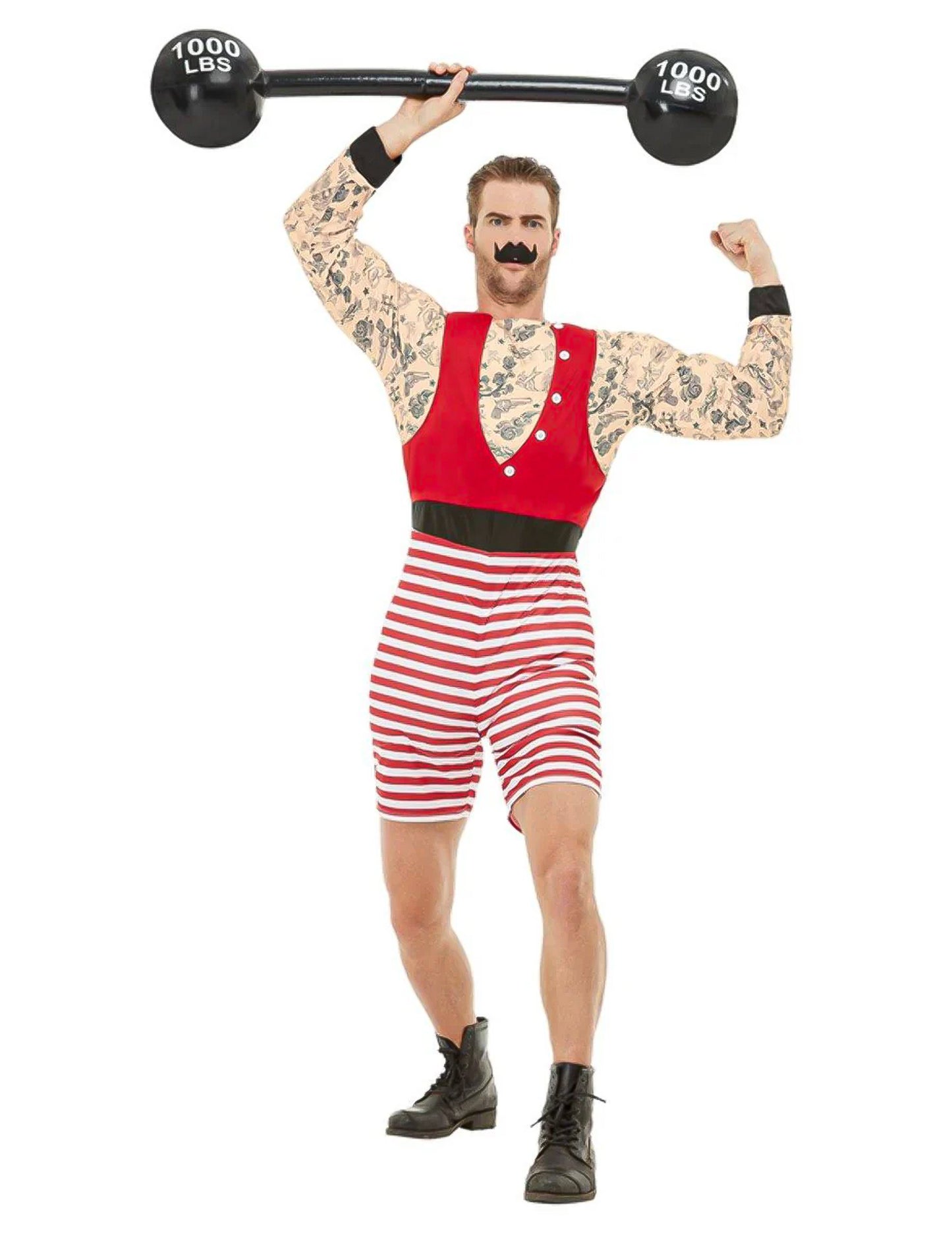 Visoko -tattooed moški preoblečen