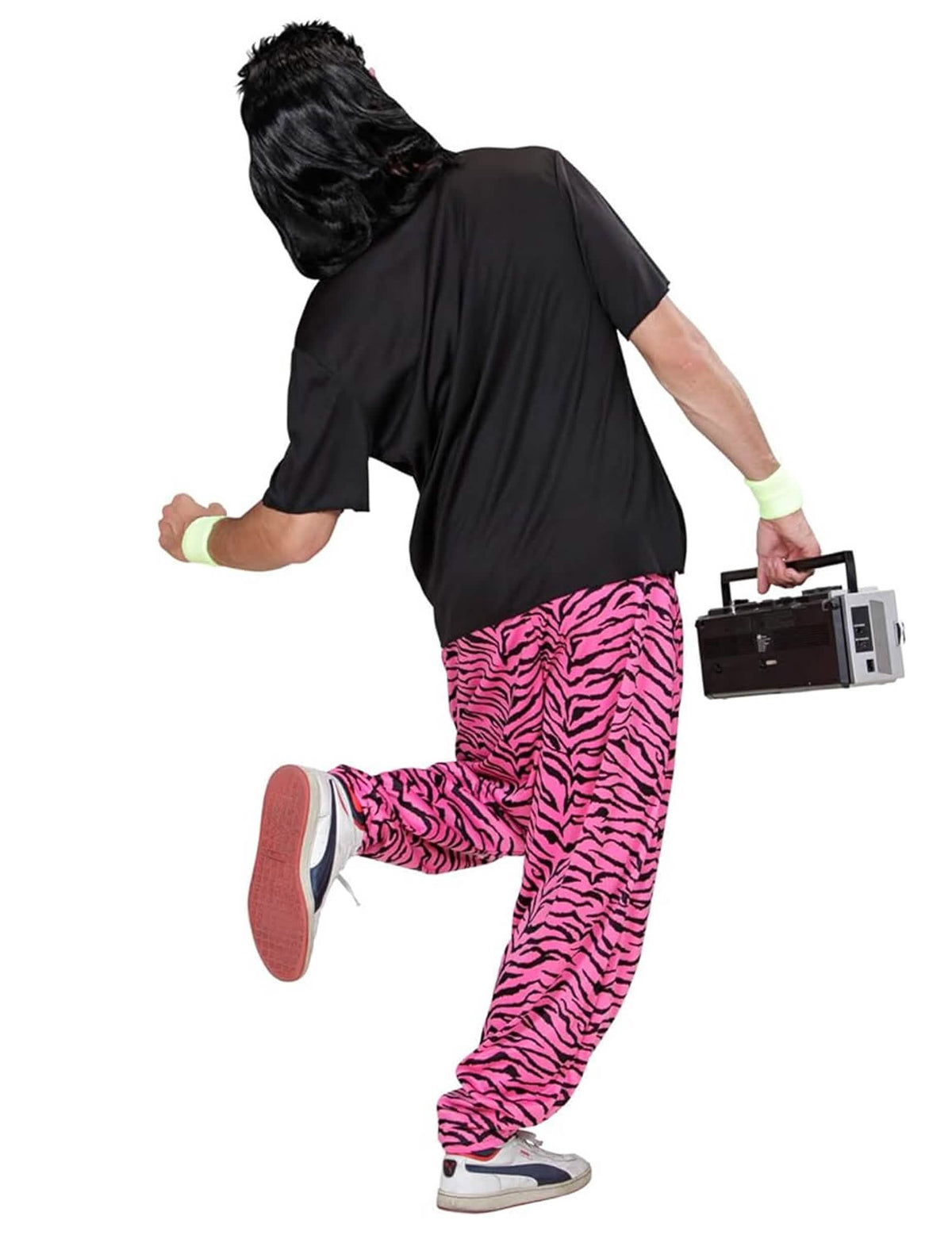 Pogled od zadaj na moški kostum za jogging I love 80's