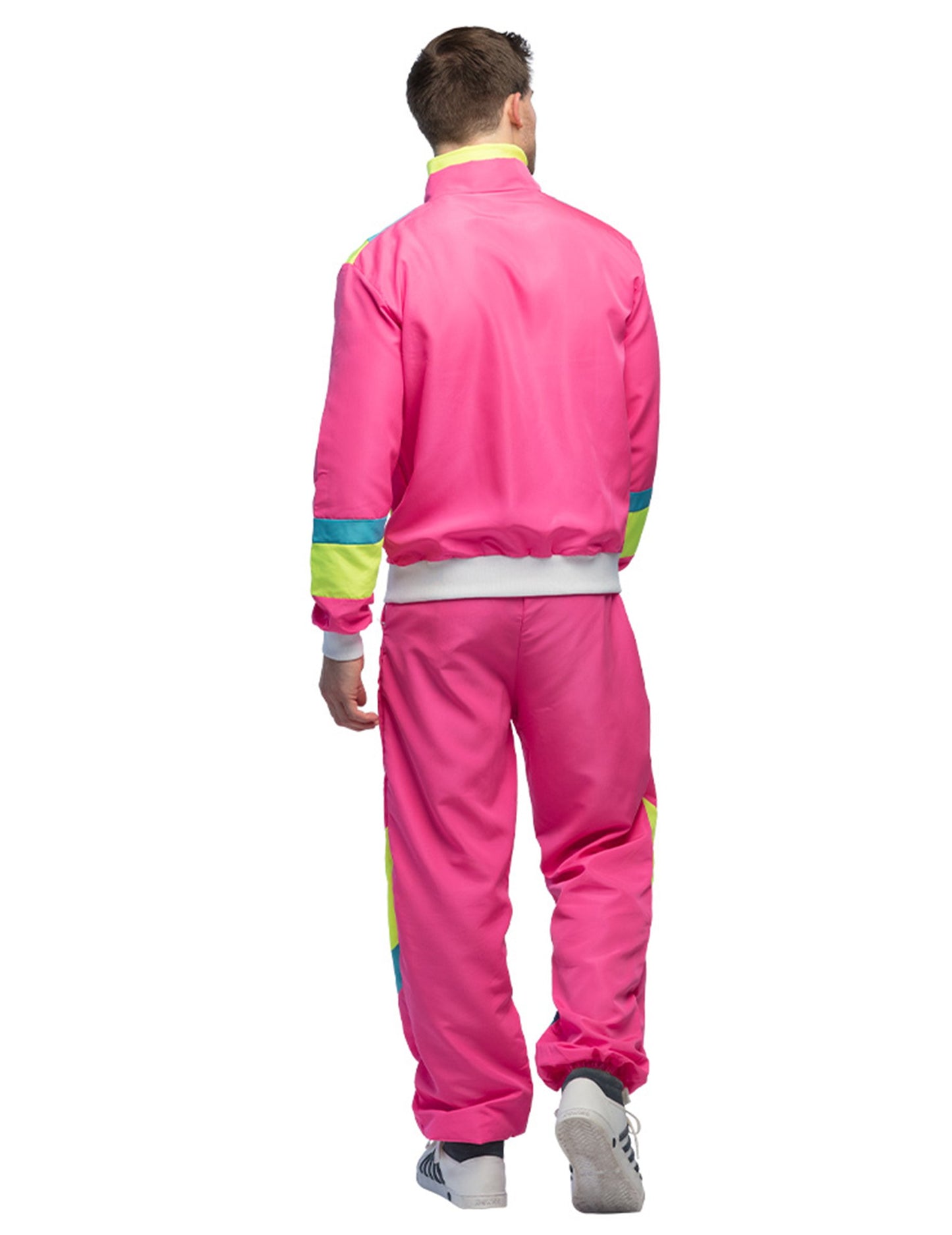 Moški neonsko roza retro jogging kostum