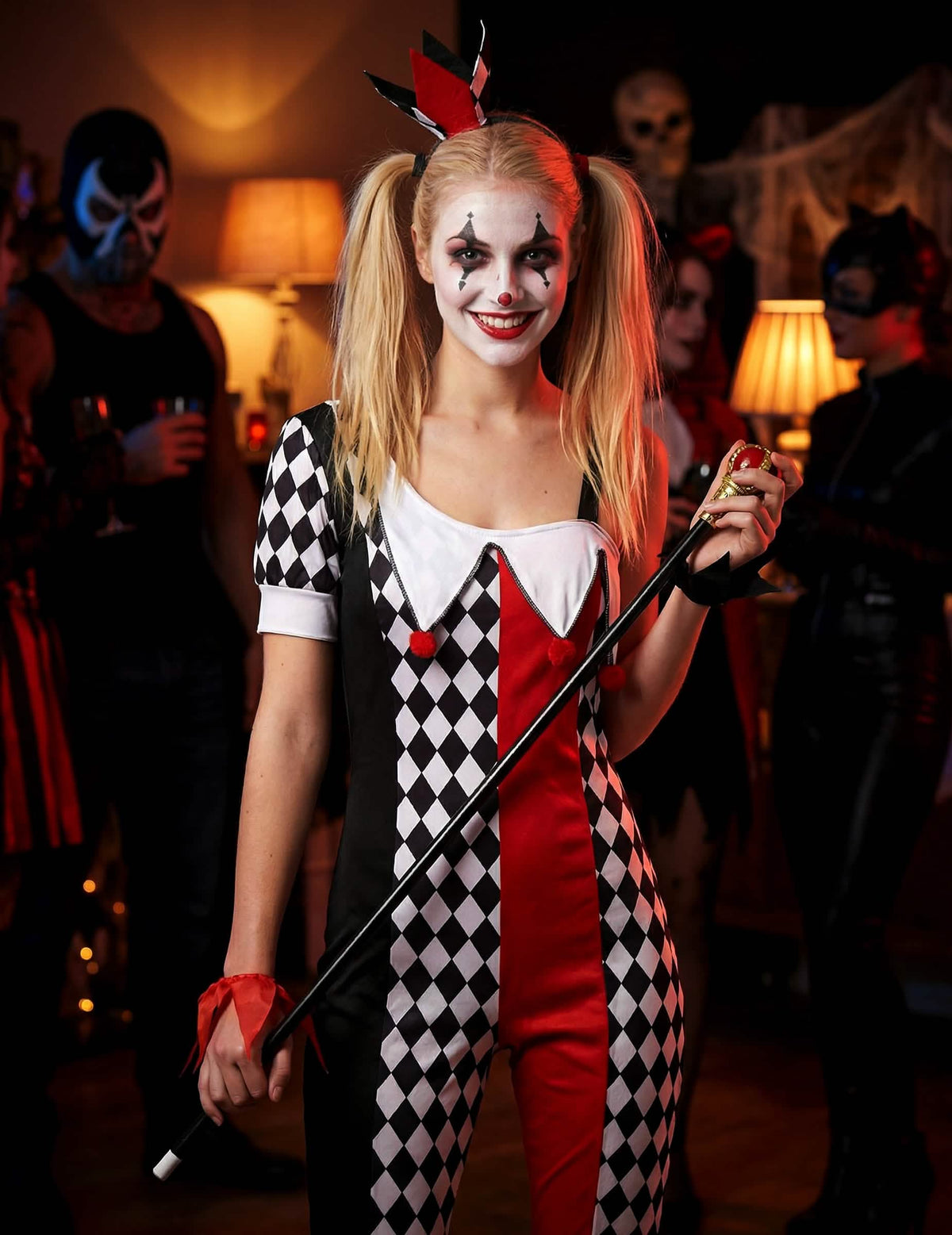 Praznična predstavitev ženskega kostuma Joker