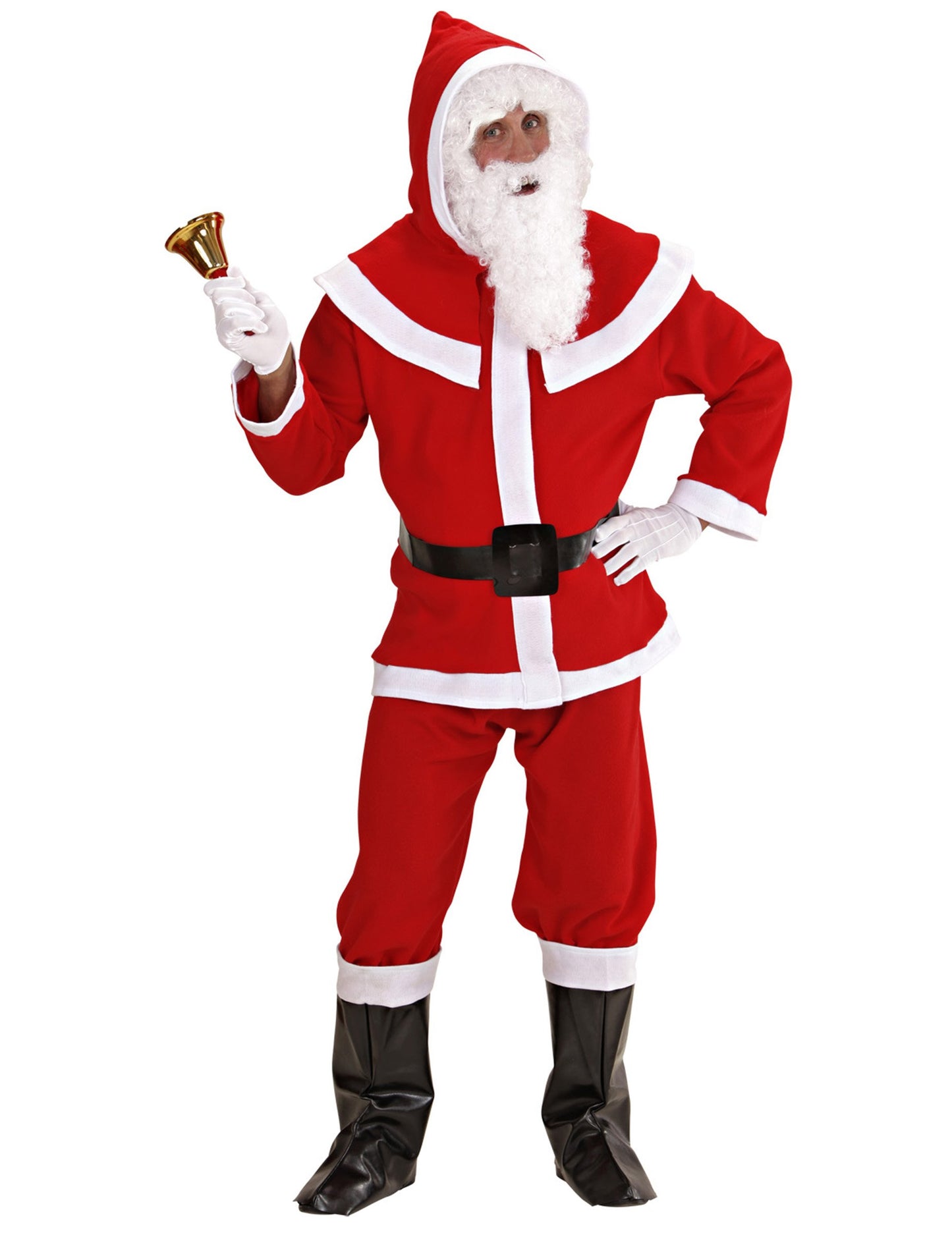 Popoln kostum Božička z obrvmi in brado za moške