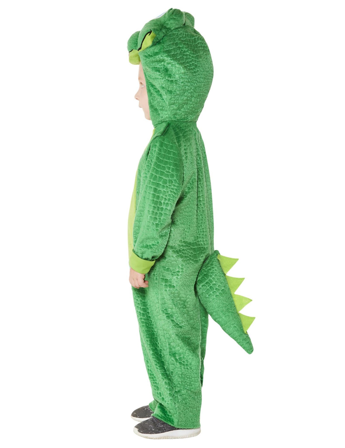 Vue de profil du déguisement petit croco pour bébé