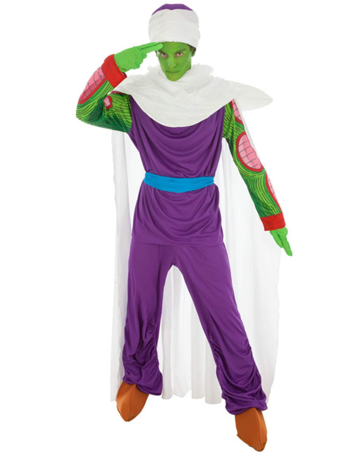 Kostum Piccolo Dragon Ball™ za odrasli vijolična in zelena z belo pelerino