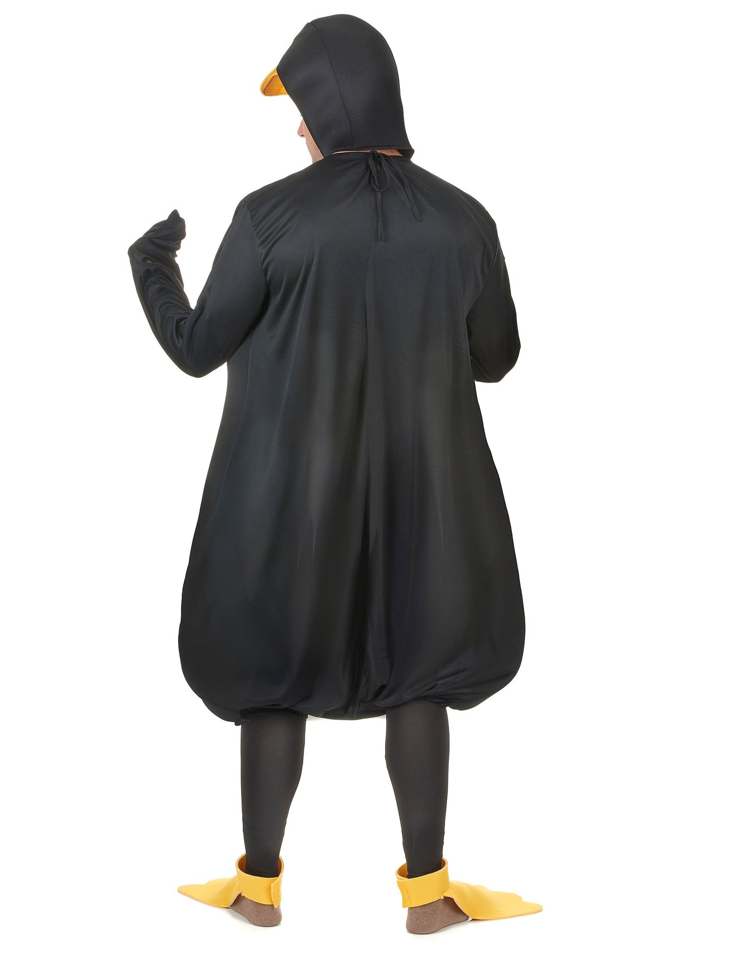 Zadnji pogled na obleko pingvina za odrasle