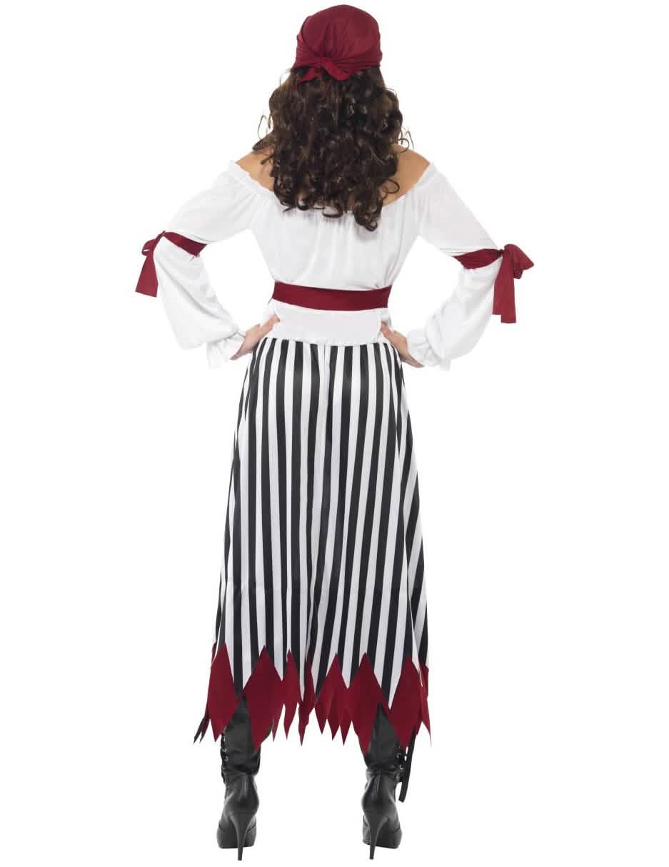 Pogled od zadaj na piratsko preobleko za ženska