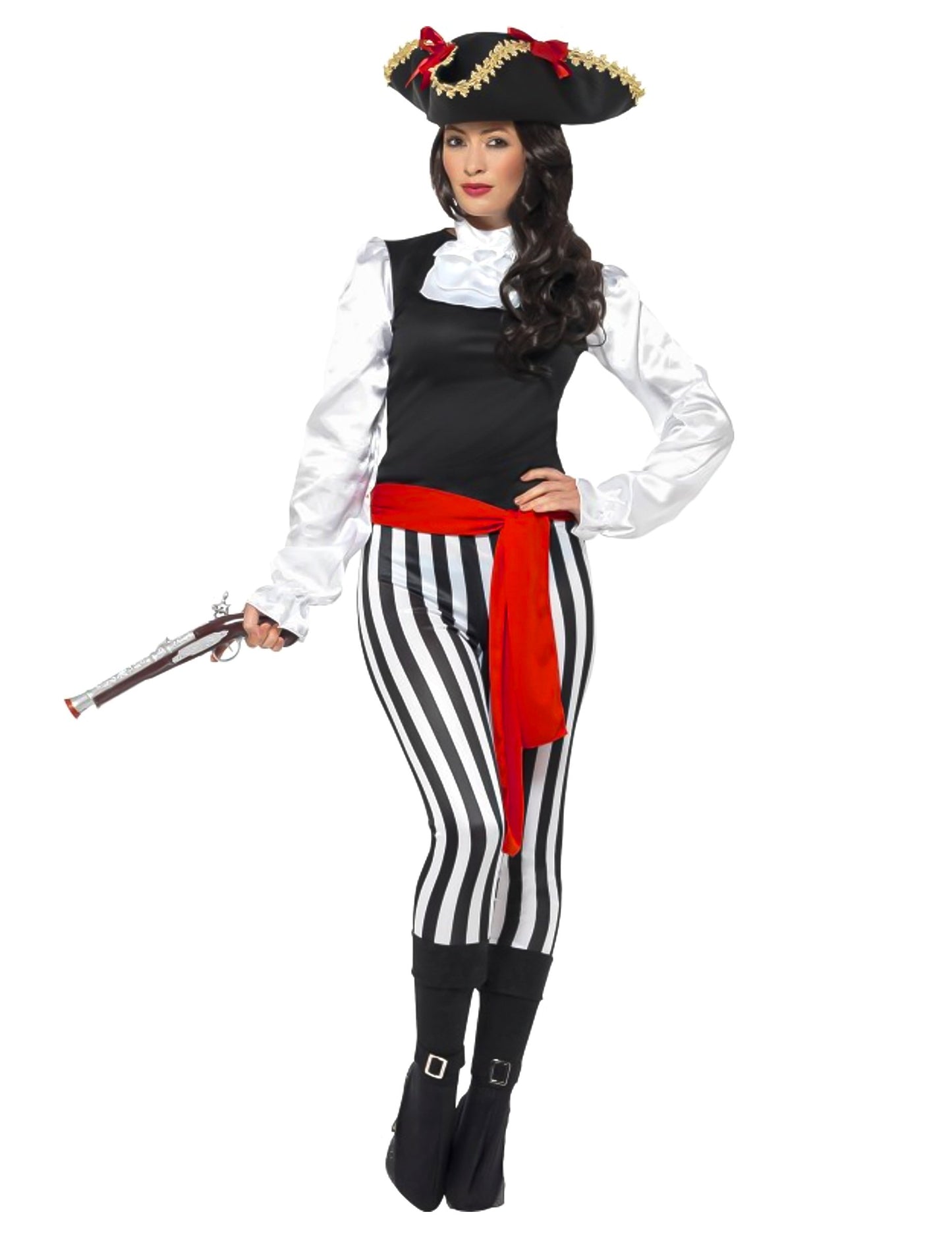 Ženski črtasti piratski kostum