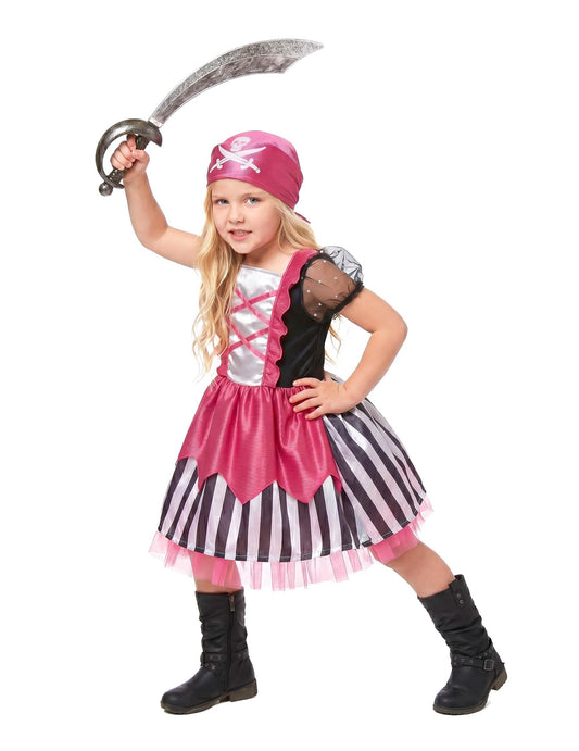 Piratska obleka roza obleka