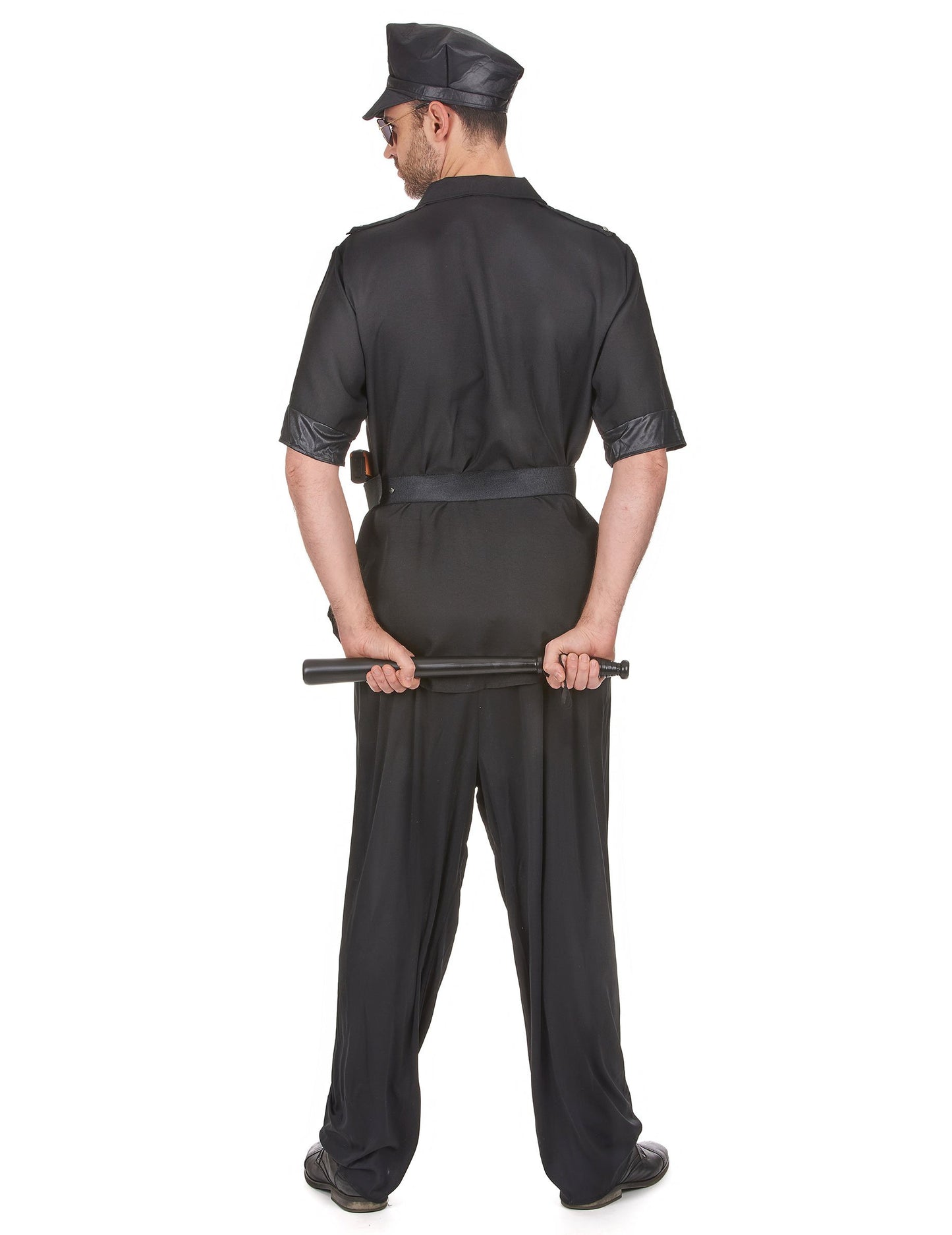 Črni policijski kostumski moški