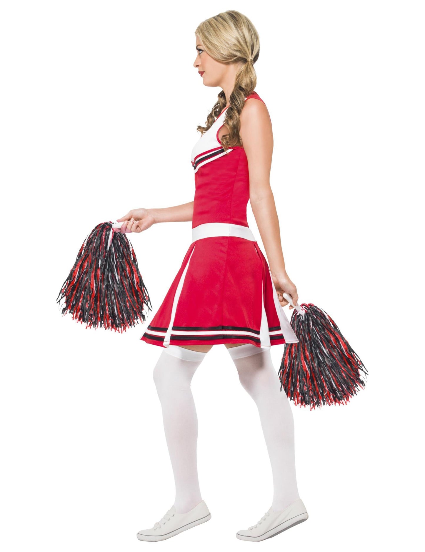Pompom Girl White and Red Woman kostum