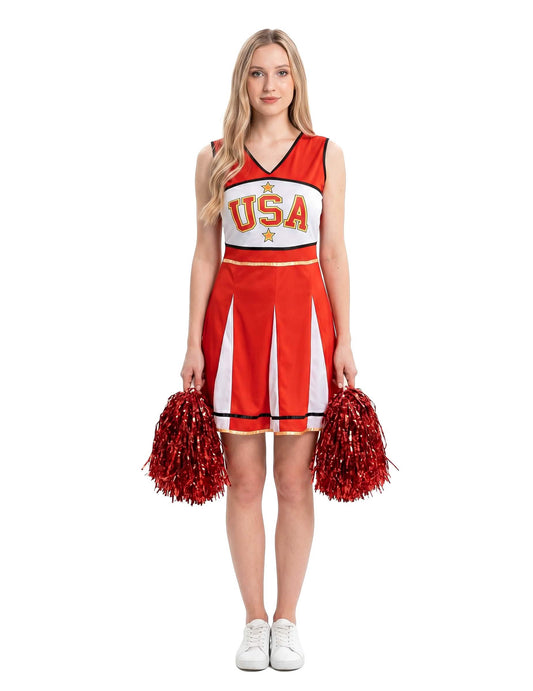 Pompom Girl USA Red Woman kostum