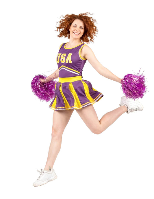 Pompom Girl USA Violet in Yellow Woman kostum