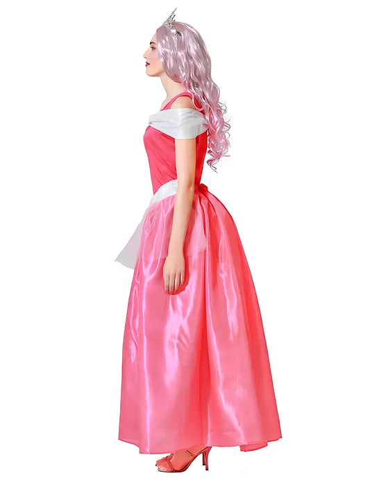 Vue de profil du déguisement de princesse