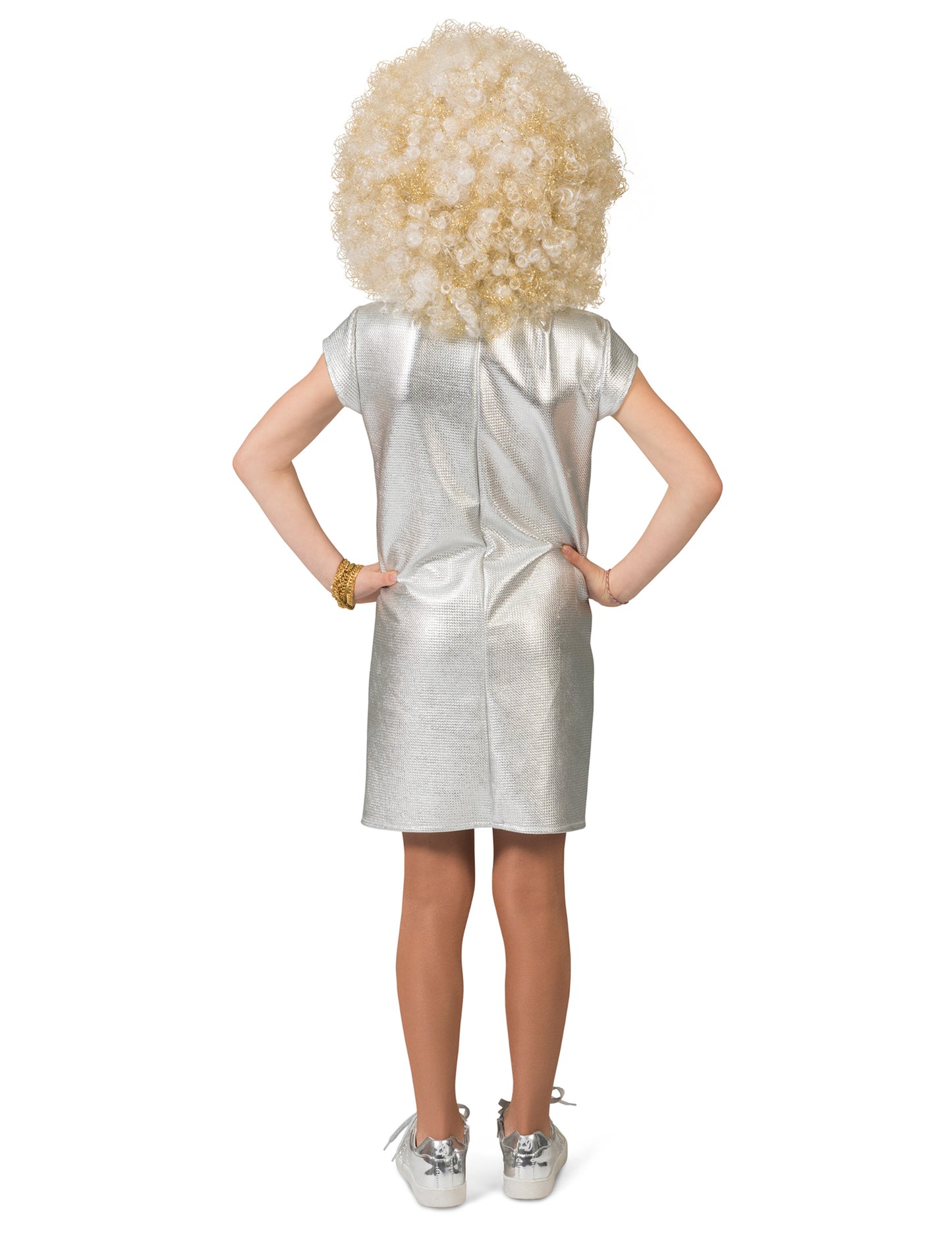 Disco Girl Silver Dress kostum