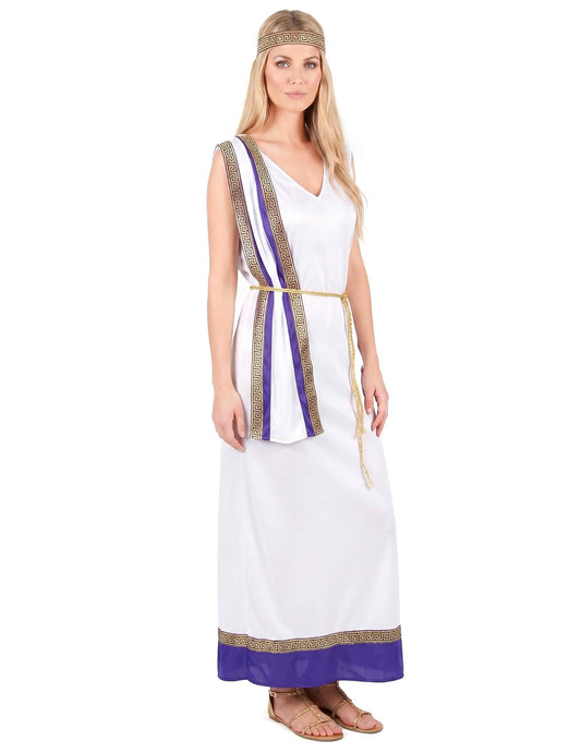 Rimska preobleka dolge violette ženske