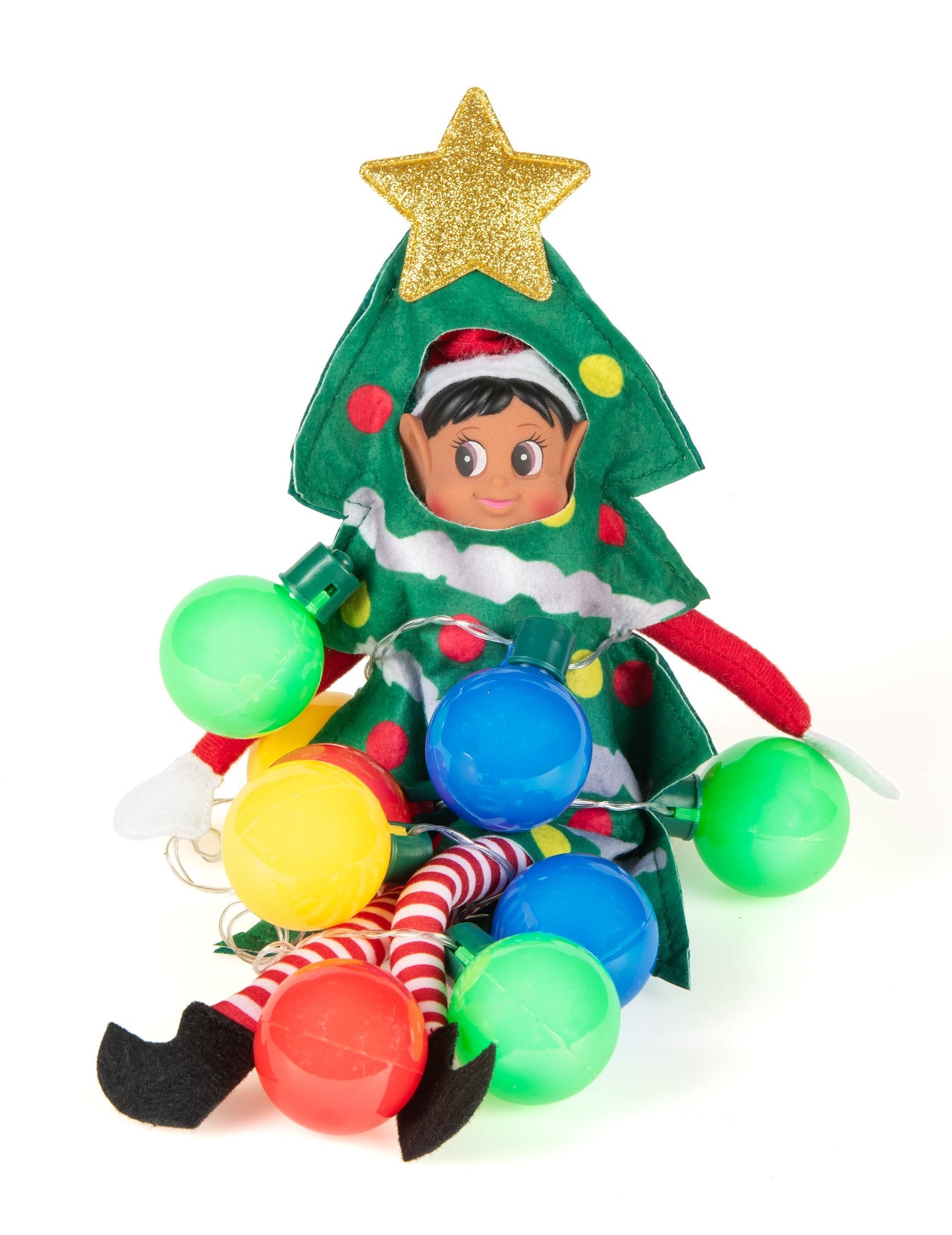 Kostum božičnega drevesa za lutko Joker Elf