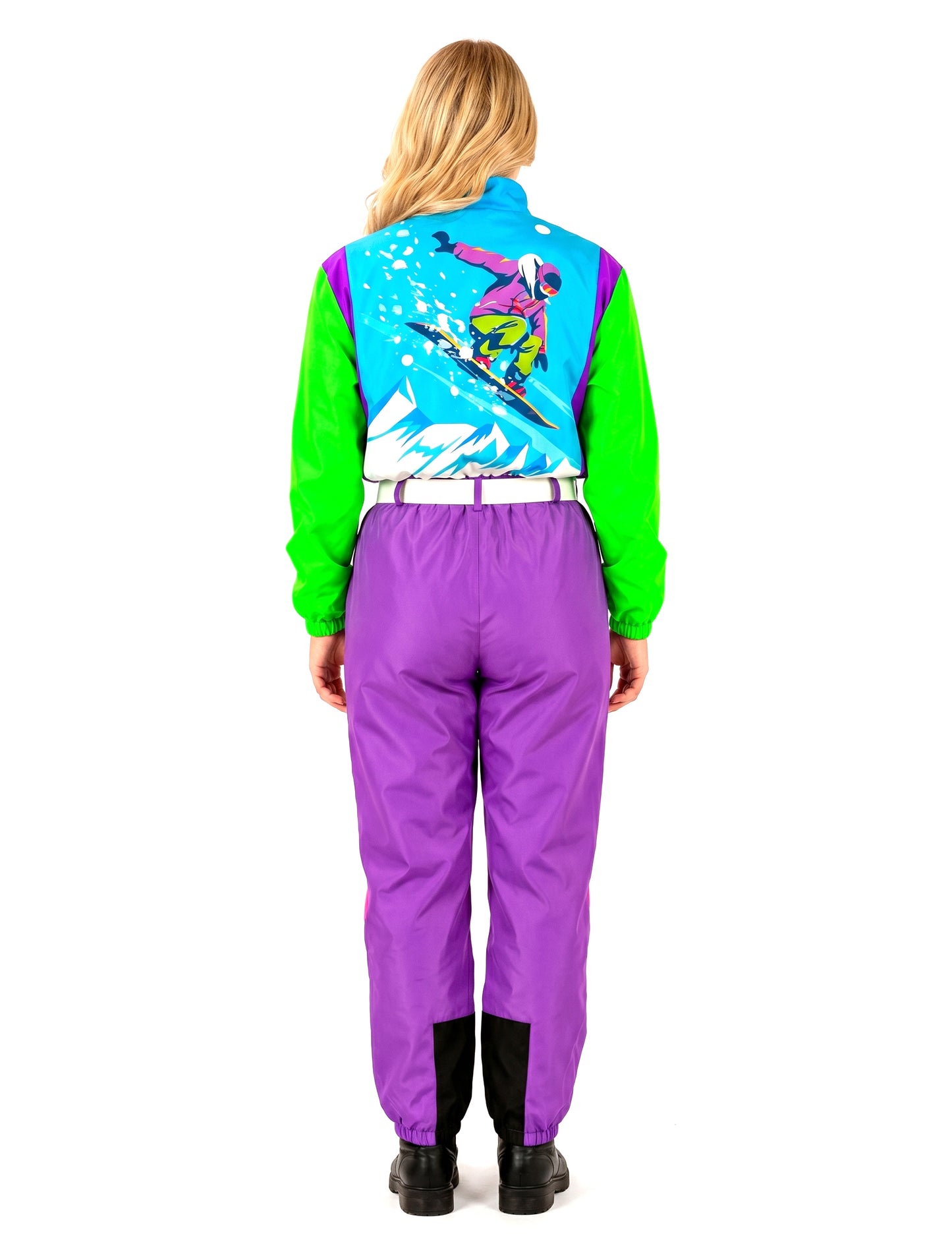 Déguisement snowboarder fluo grande taille adulte