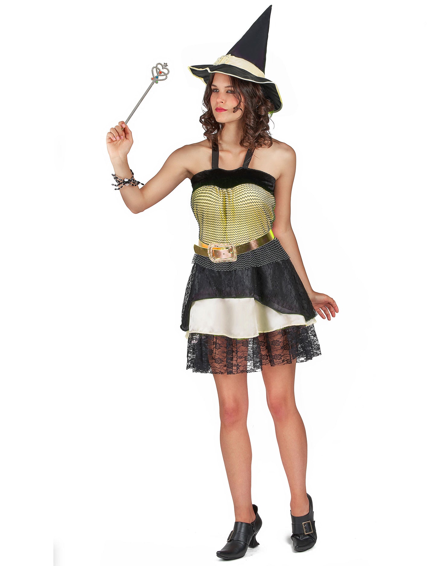 Halloween zlata čarovnica preoblečena