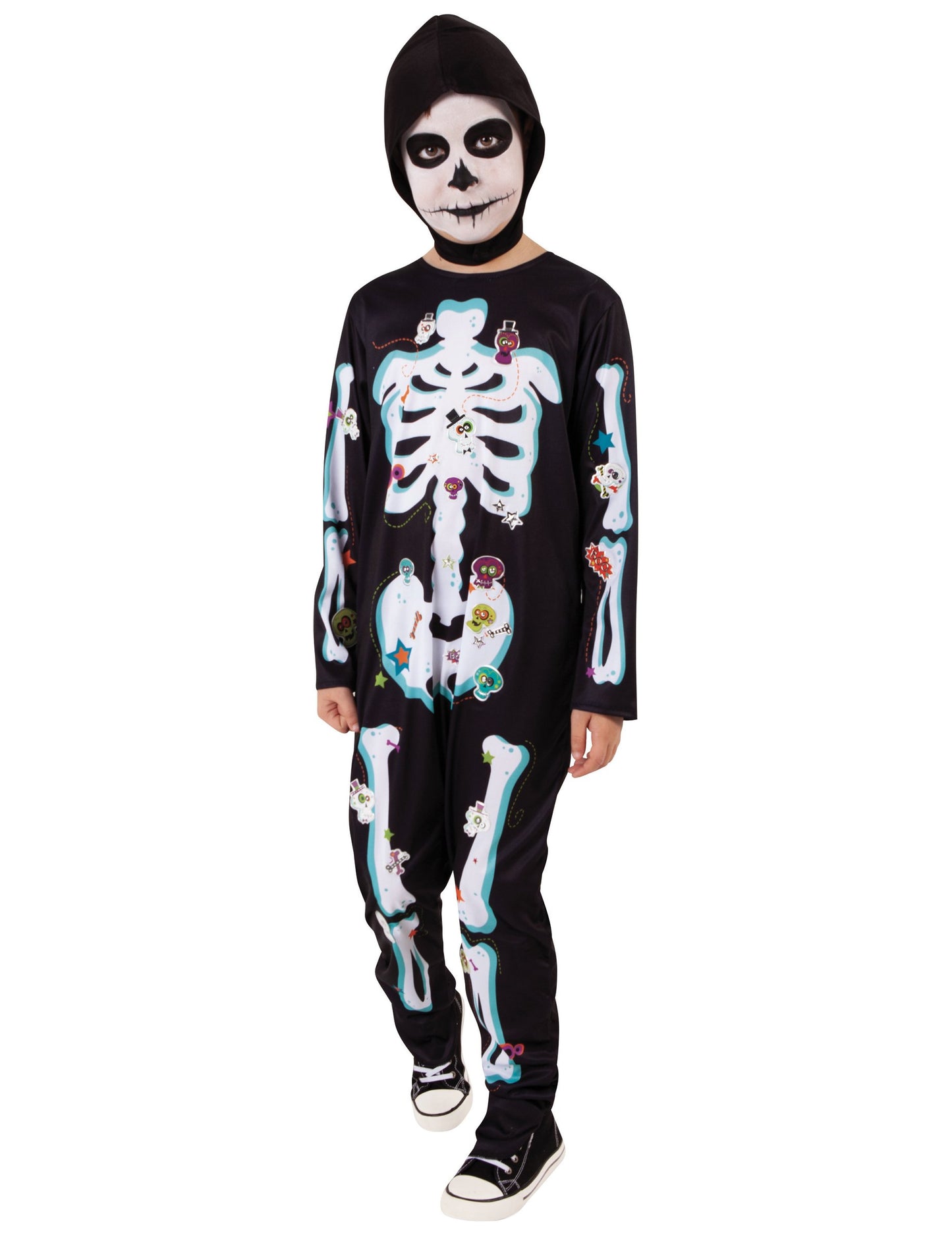Skeleton preobleka z otroško brošuro nalepk