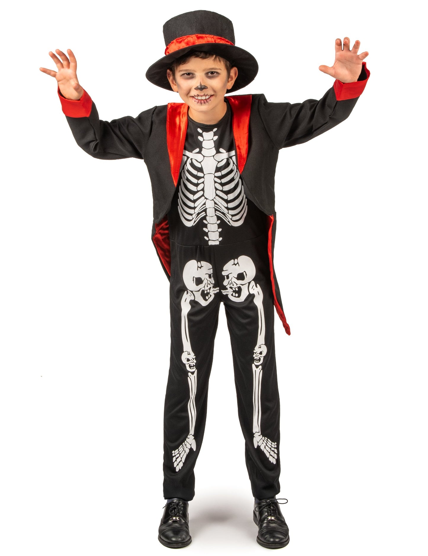 Šik fant skeletnega kostuma