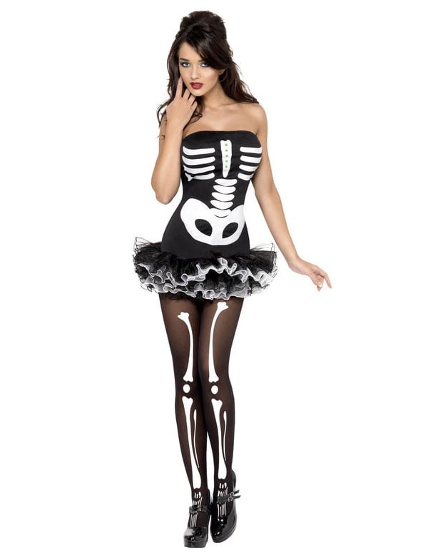 Sexyfemme Skeleton preobleka z noč čarovnic Tutu
