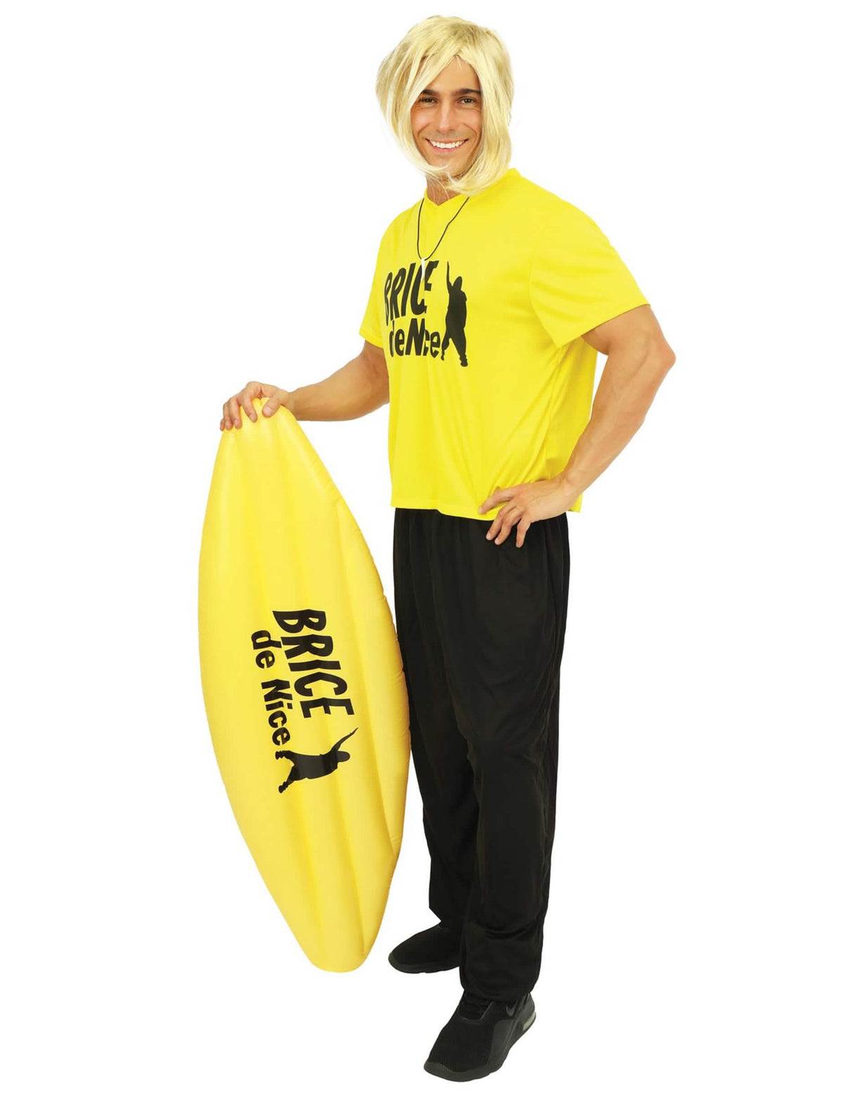 Pogled od spredaj z desko za surfanje kostuma surferja Brice de Nice™