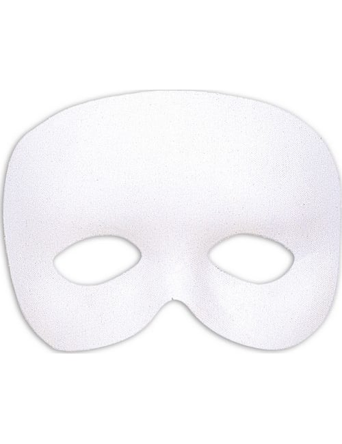 Demi-masque blanc pour adulte blanc