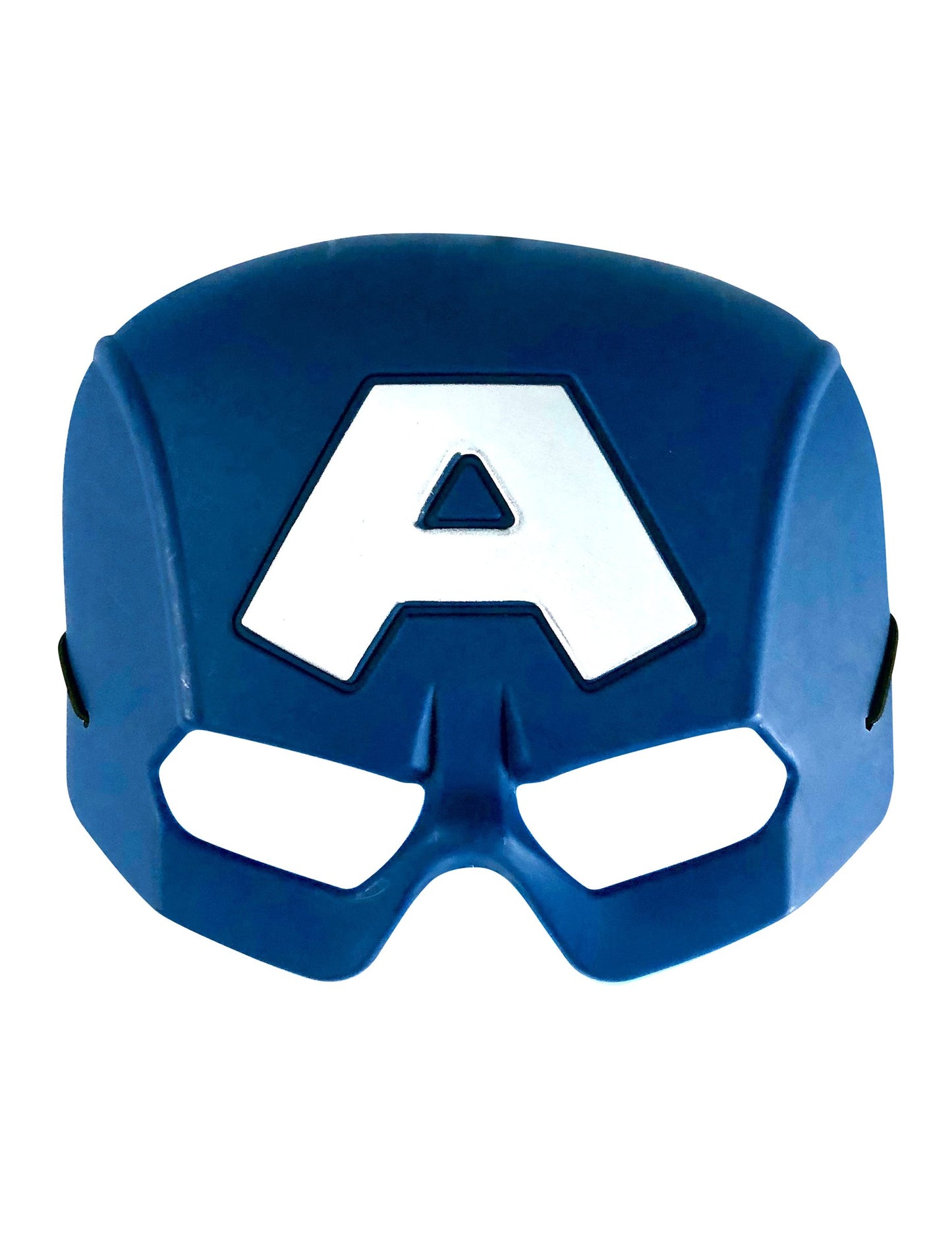 Vue de face du demi-masque Captain America pour enfant
