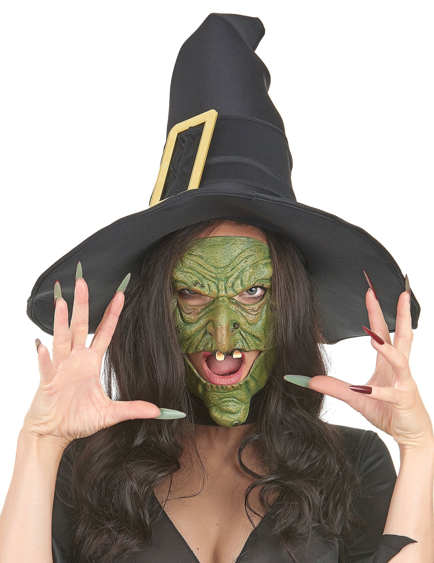 Half lateks maska nos in zeleni zeleni poročni menton