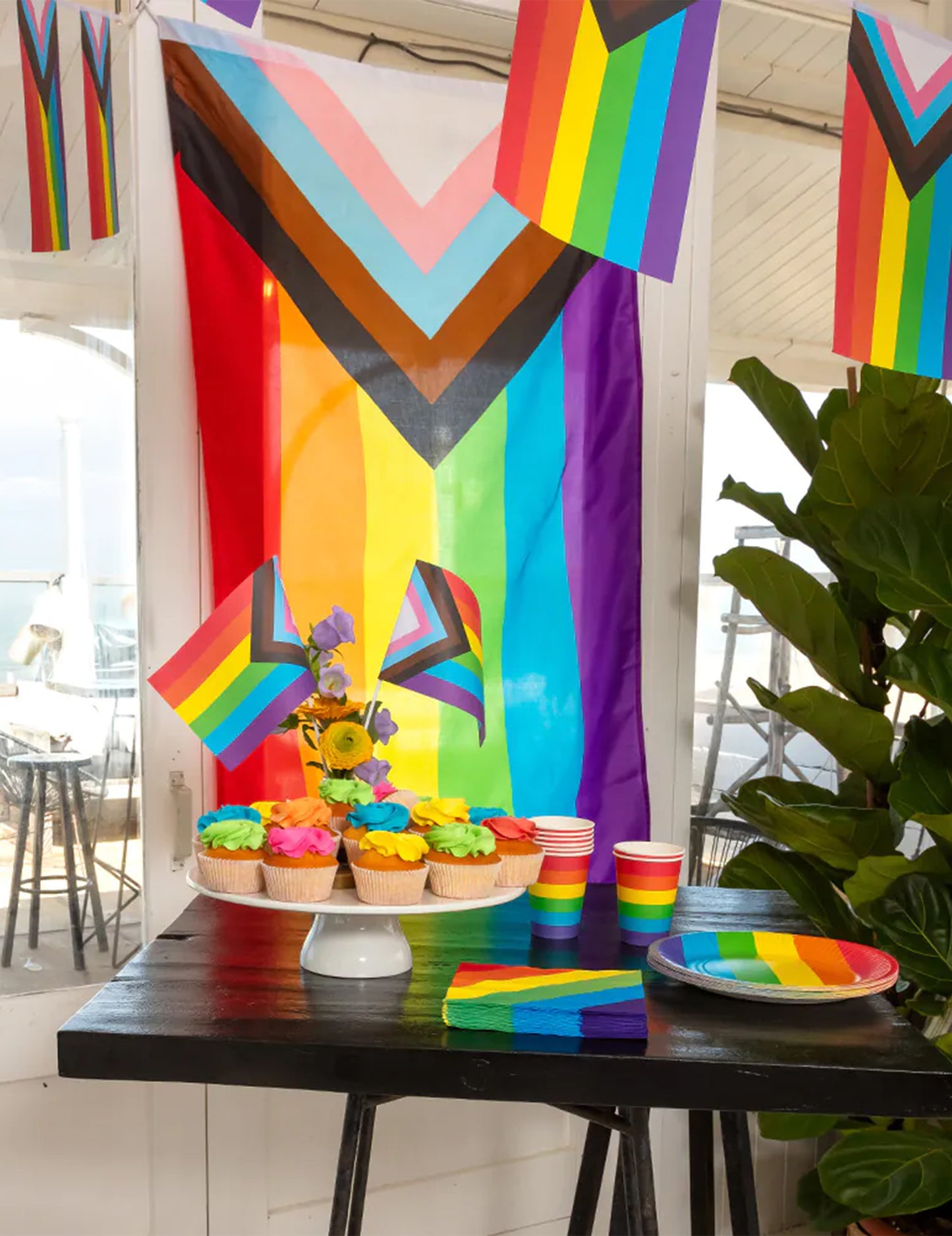 Drapeau arc en ciel LGBTQ+ 90 x 150 cm