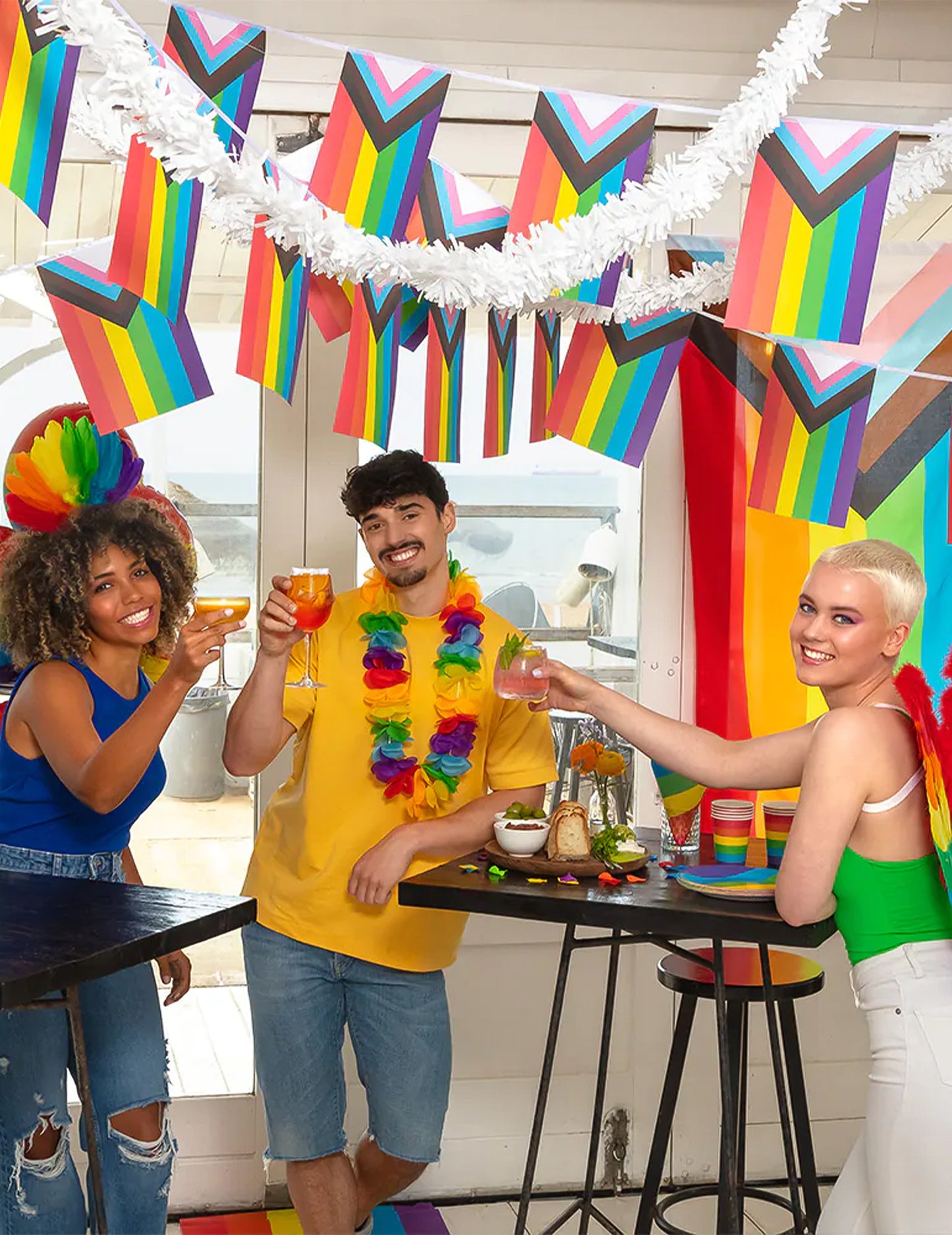 Drapeau arc en ciel LGBTQ+ 90 x 150 cm