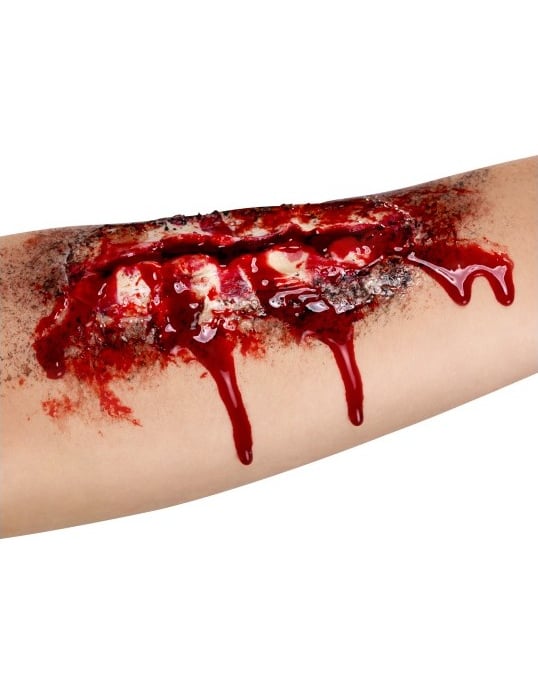 Lažna odprta rana na podlahti za odrasle, krvava