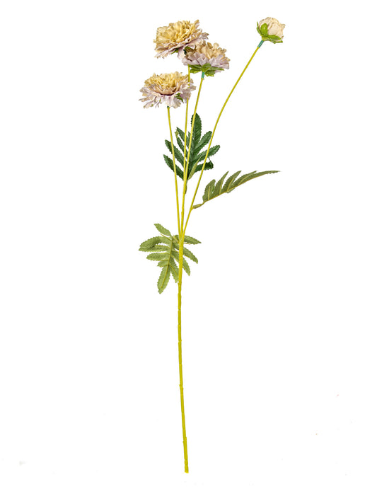 Vue de profil des fleurs de zinnia artificielles pour bouquet