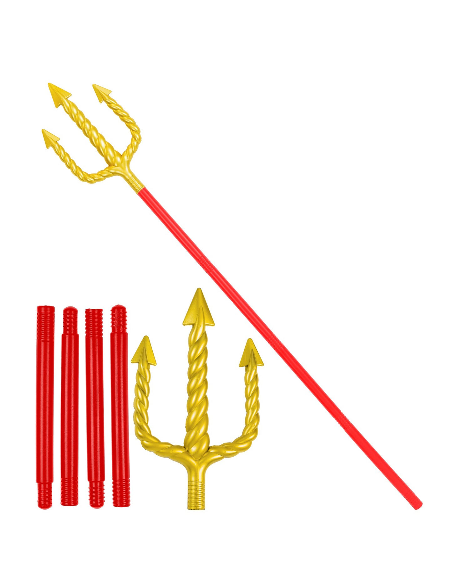 Rdeča in zlata hudičeva vilica 137 cm