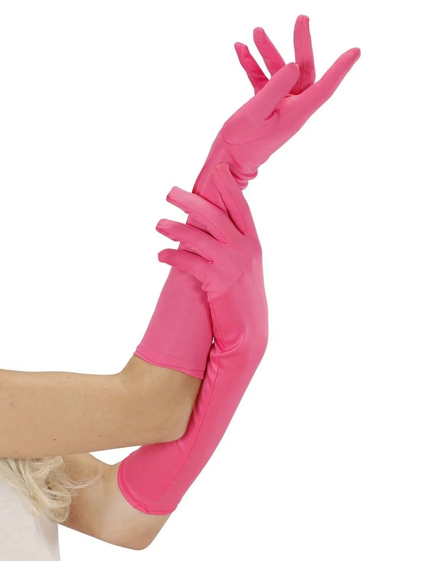 Fluo dolge rožnate rokavice
