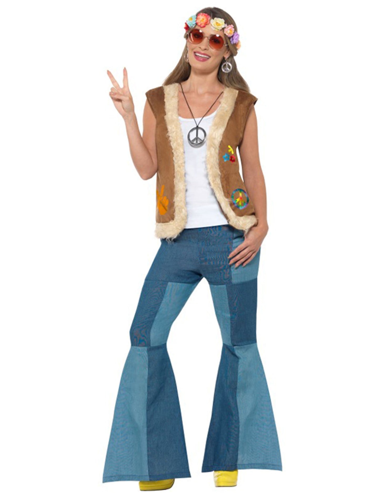 Hippie telovnik z odraslim krznom