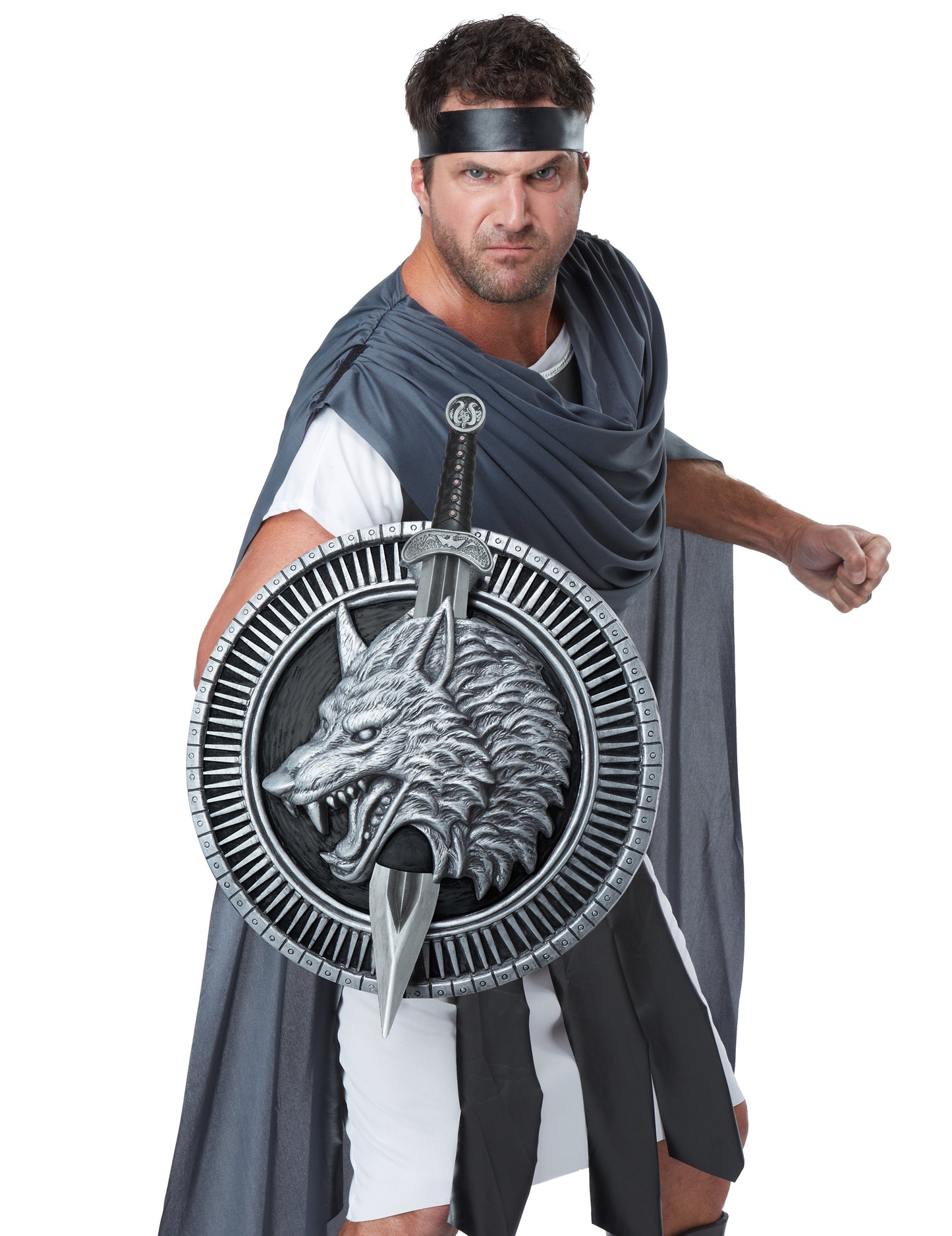 Glaive in Warrior Shield z odraslim volkom