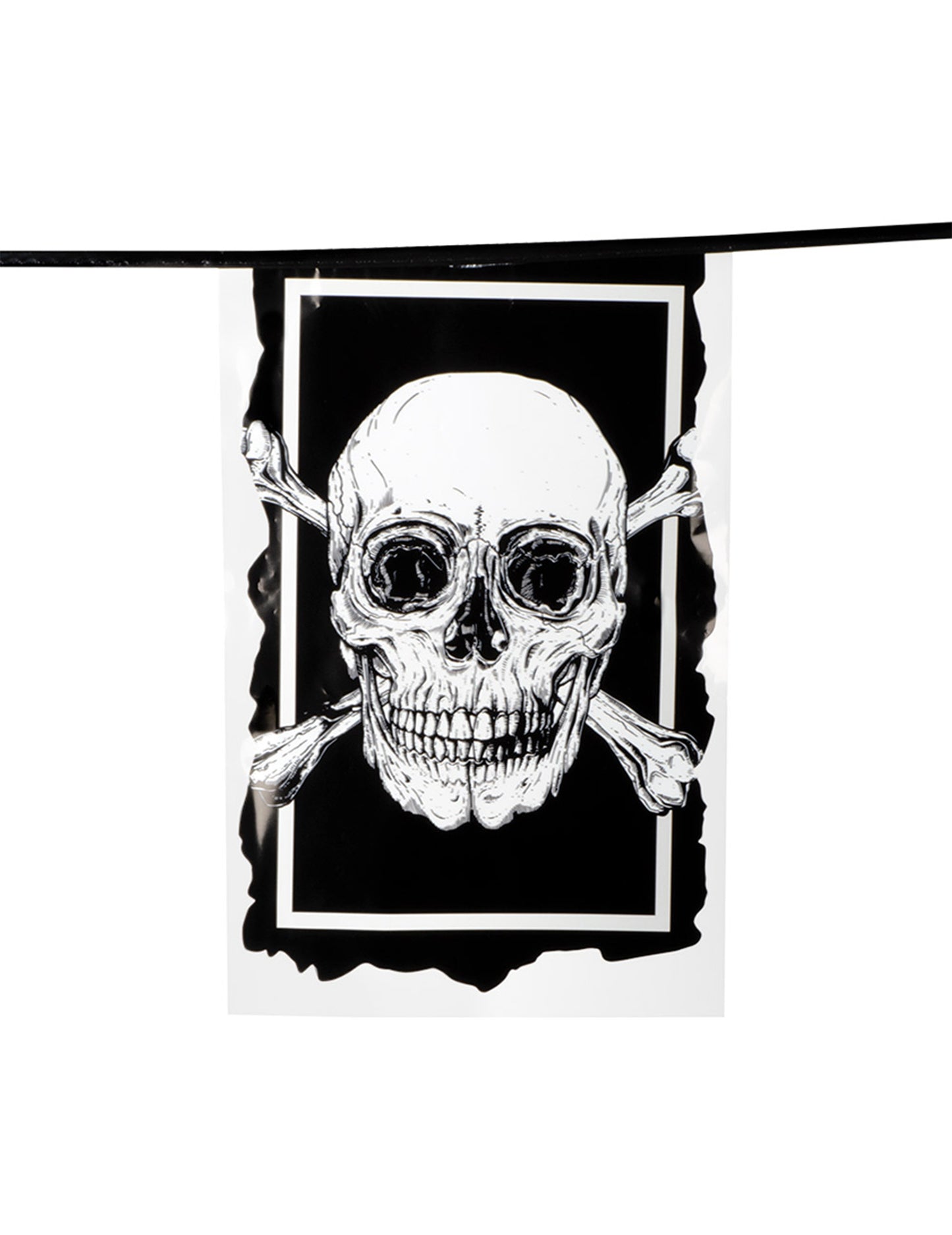 Garland 10 plastične zastave Pirate Jolly Roger 30 x 20 cm