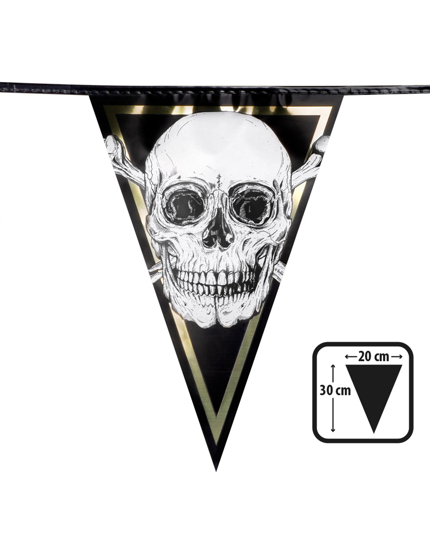 Garland 10 plastični plastični gusarski Jolly Roger 30 x 20 cm