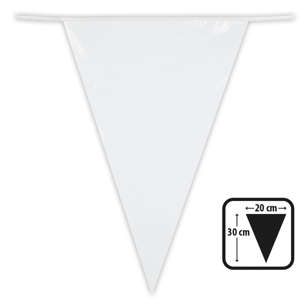White Pennant Garland 10m